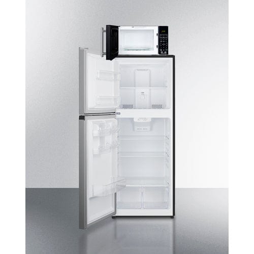 Summit Prefabricated Kitchens &amp; Kitchenettes Summit Microwave/Refrigerator-Freezer Combination with Allocator MRF1089PLALHD