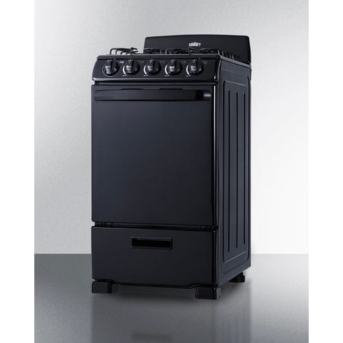 Summit Natural Gas Range/Stove Summit RG201B | 20" Wide Gas Range