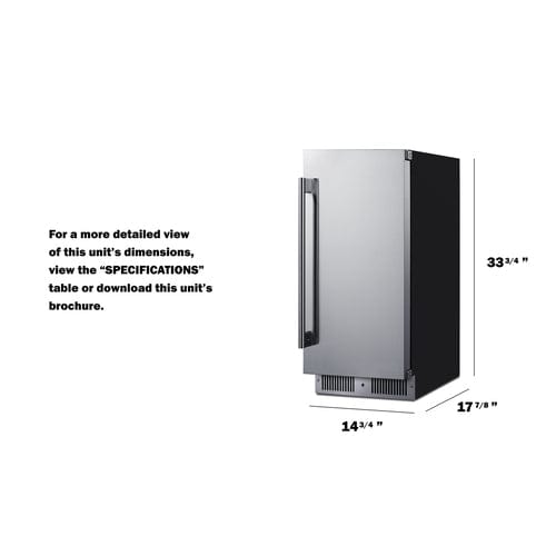 Summit Kegerator Summit SDHR1534 15" Wide Built-In All-Refrigerator