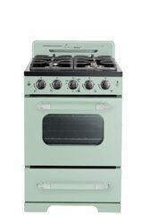 Unique Natural Gas Range/Stove Classic Retro by Unique 24” Convection Gas Range (Electronic Ignition) UGP-24CR LG (Light Green)