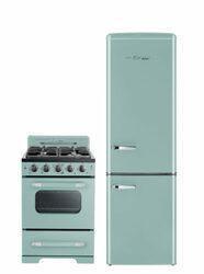 Unique Natural Gas Range/Stove Classic Retro by Unique 24” Convection Gas Range (Electronic Ignition) UGP-24CR T (Turquoise)