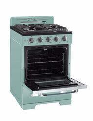 Unique Natural Gas Range/Stove Classic Retro by Unique 24” Convection Gas Range (Electronic Ignition) UGP-24CR T (Turquoise)