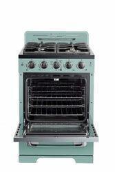 Unique Natural Gas Range/Stove Classic Retro by Unique 24” Convection Gas Range (Electronic Ignition) UGP-24CR T (Turquoise)