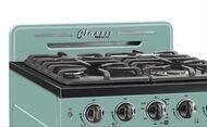 Unique Natural Gas Range/Stove Classic Retro by Unique 24” Convection Gas Range (Electronic Ignition) UGP-24CR T (Turquoise)
