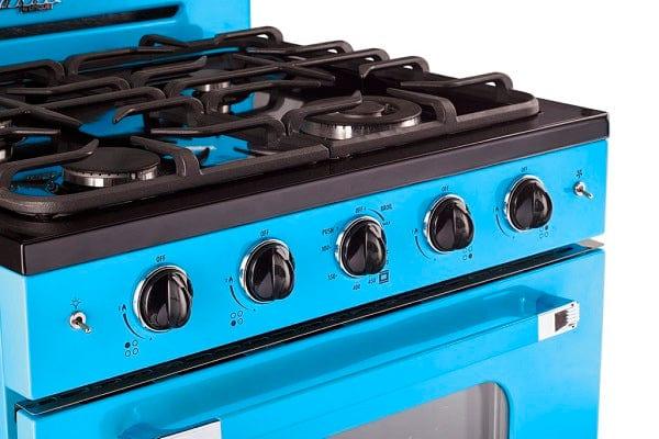 Unique Natural Gas Range/Stove Classic Retro Unique 30" Convection Gas Range (Electronic Ignition) in Robin Egg Blue UGP-30CR RB
