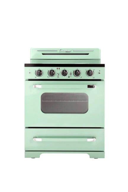 Unique Propane Range /Stove Unique 30' Classic Retro Summer Mint Green Electric Ceramic Top Range UGP-30CR EC LG