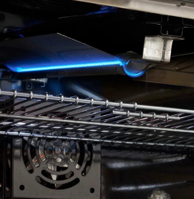 Unique Convection Gas Range Unique 36' Classic Retro Ocean Mist Turquoise Range With FR Triple Crown Burner UGP-36CR T