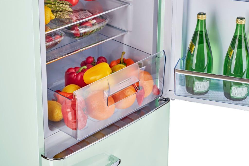 Unique Unique Appliances Unique 7 cu/ft Retro Bottom Mount Refrigerator UGP-215L LG AC  (Light Green)