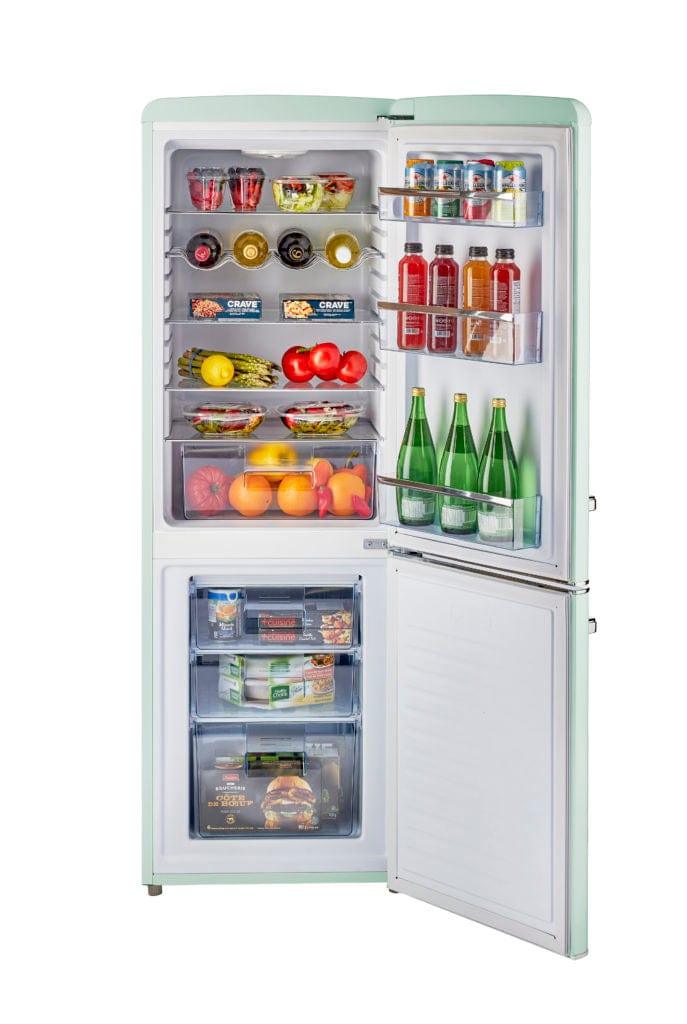 Unique Unique Appliances Unique 7 cu/ft Retro Bottom Mount Refrigerator UGP-215L LG AC  (Light Green)