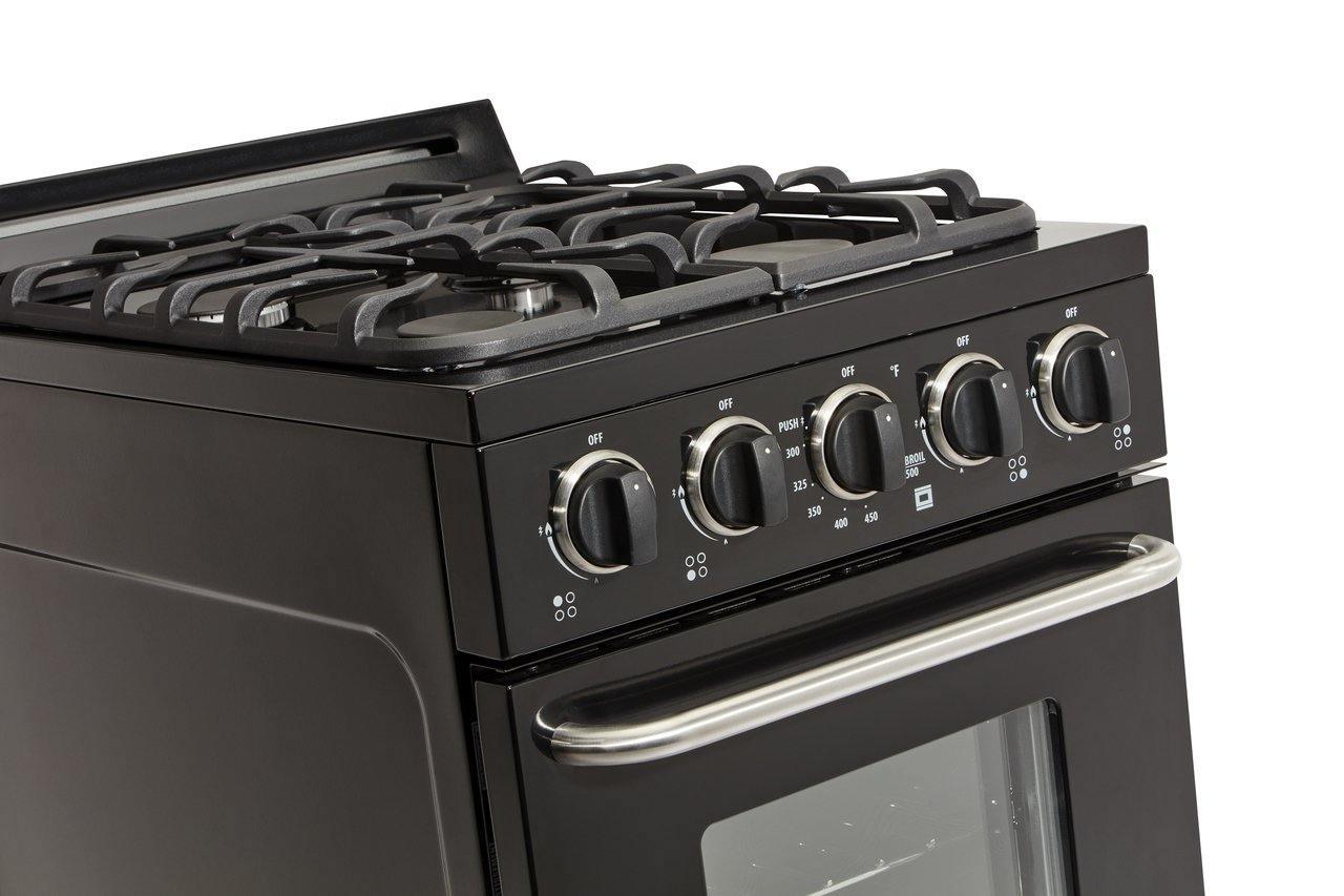 Unique Propane Range /Stove Unique Classic 20" Propane Range Battery Ignition Variable BTU sealed burners Cast iron grates Window UGP-20G OF1 B