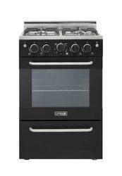 Unique Range/Stove Unique Prestige (Electronic Ignition) 24" Black Convection Gas Range UGP-24V PC1 B