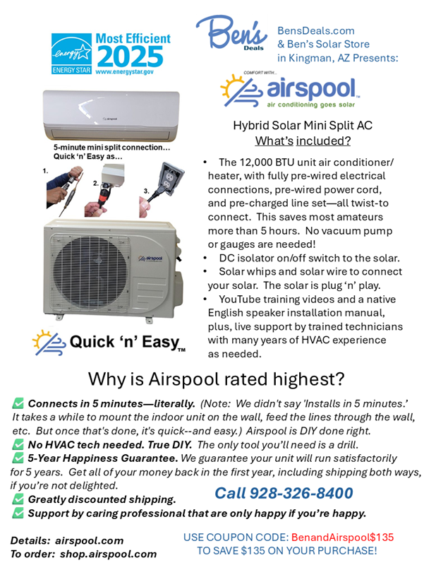 Alternative to EG4 Solar Air Conditioners