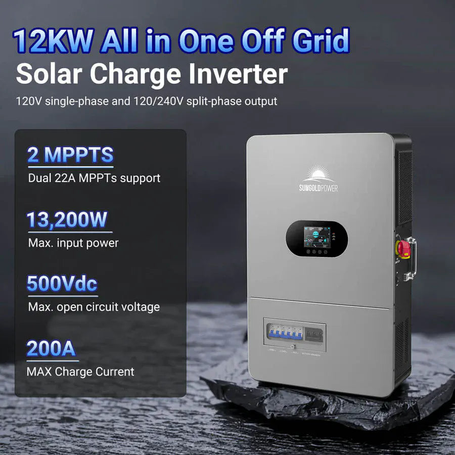 Sungold Power Solar Inverters SunGoldPower FR12K-B | 12KW All in One Off Grid Solar Inverter