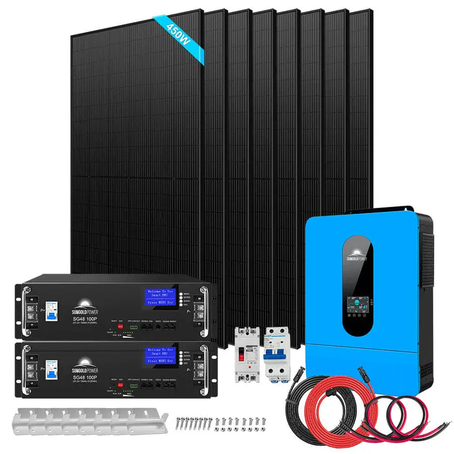 SunGoldPower SGR-6510E | 6500W Off-Grid Solar Kit | 48VDC | 120/240VAC