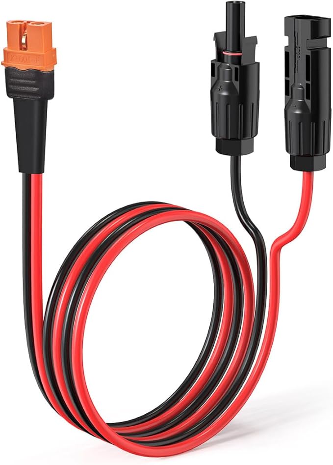 Ben's Deals Electrical Wires & Cable 10AWG 2FT Solar to XT60i Cable Solar Connector to XT60i Adapter Cable (2Ft)