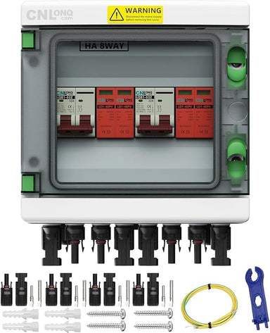 Ben's Deals Circuit Breaker 2 Strings Solar Disconnect Switch 32 Amp DC 500V Circuit Breaker| 2 In 2 Out