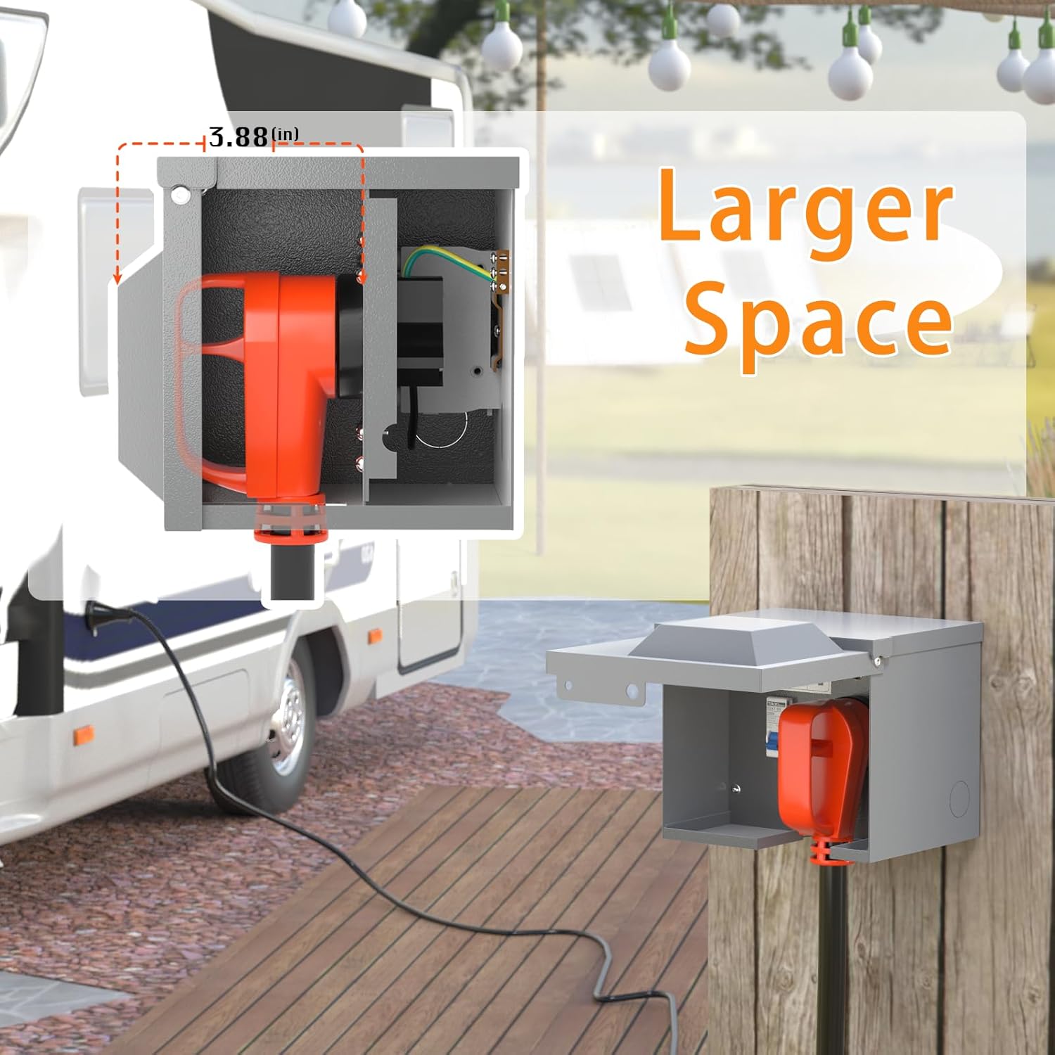 Ben's Deals 30 Amp RV Outlet Box with Breaker