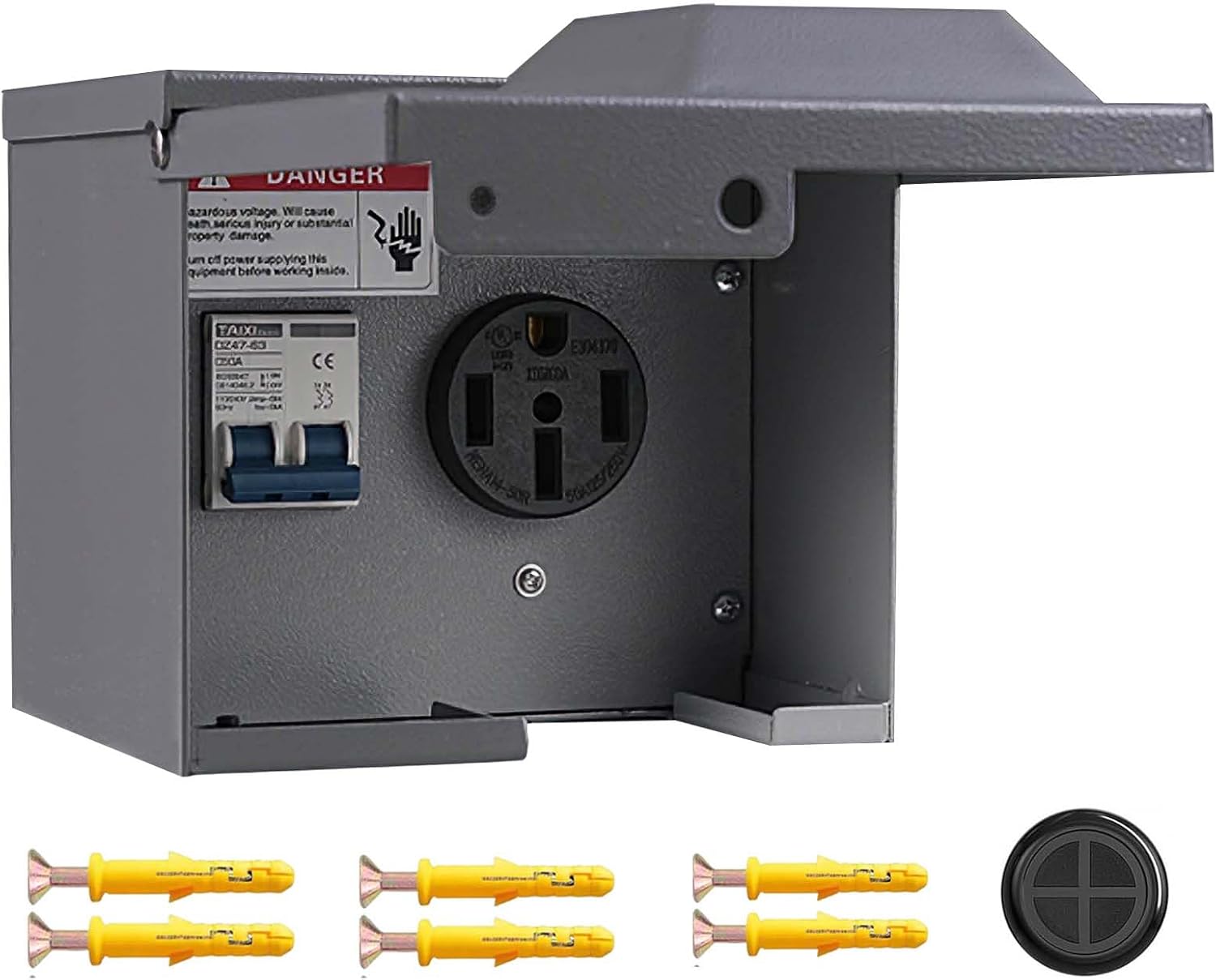 Ben's Deals 50 Amp Rv Outlet Box with Breaker