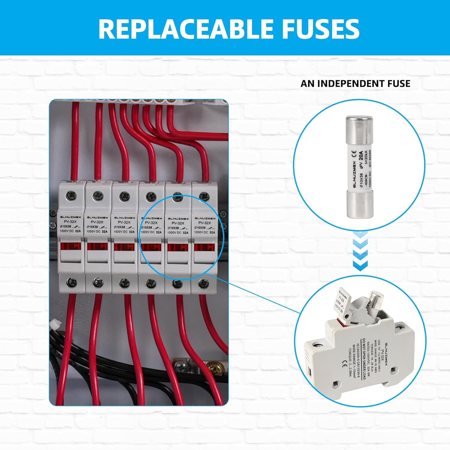 Ben's Deals Circuit Breaker 6 String Metal Solar Combiner Box | 20A Rated Current Fuse - In Store Offer Only