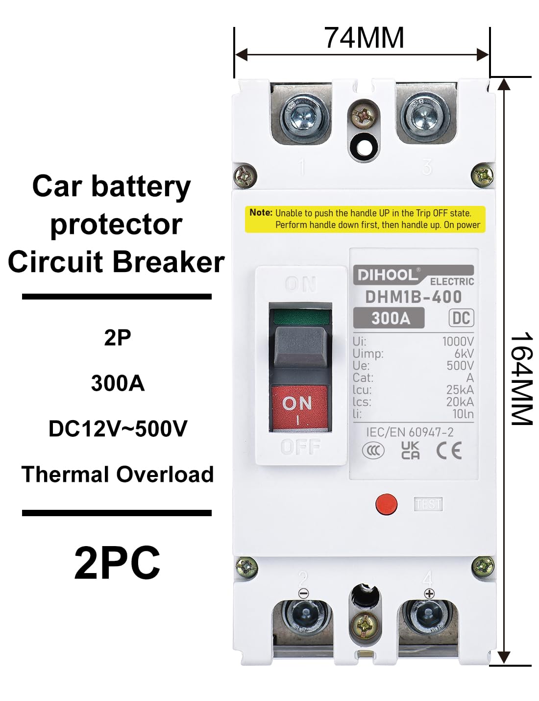 Ben's Deals Solar Power Kits Dihool 300 DC Battery Bank Disconnect Breaker