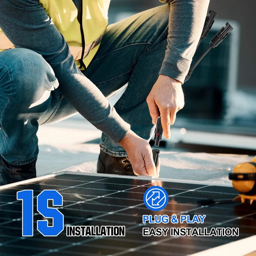 Ben's Deals Solar Accessories Eco-Worthy 12AWG 1 Pair Solar MC4 Y Parallel Branch Connectors MFF&FMM Pair