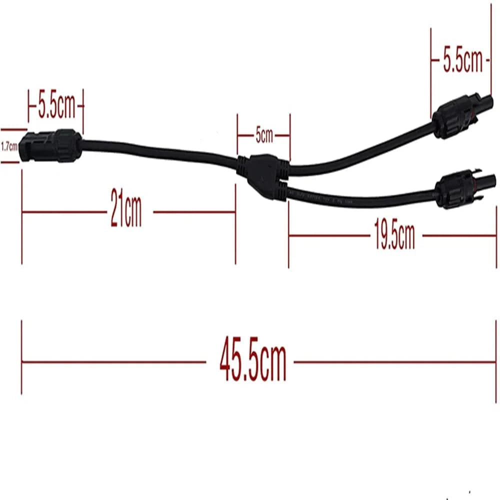 Ben's Deals Solar Accessories Eco-Worthy 12AWG 1 Pair Solar MC4 Y Parallel Branch Connectors MFF&FMM Pair