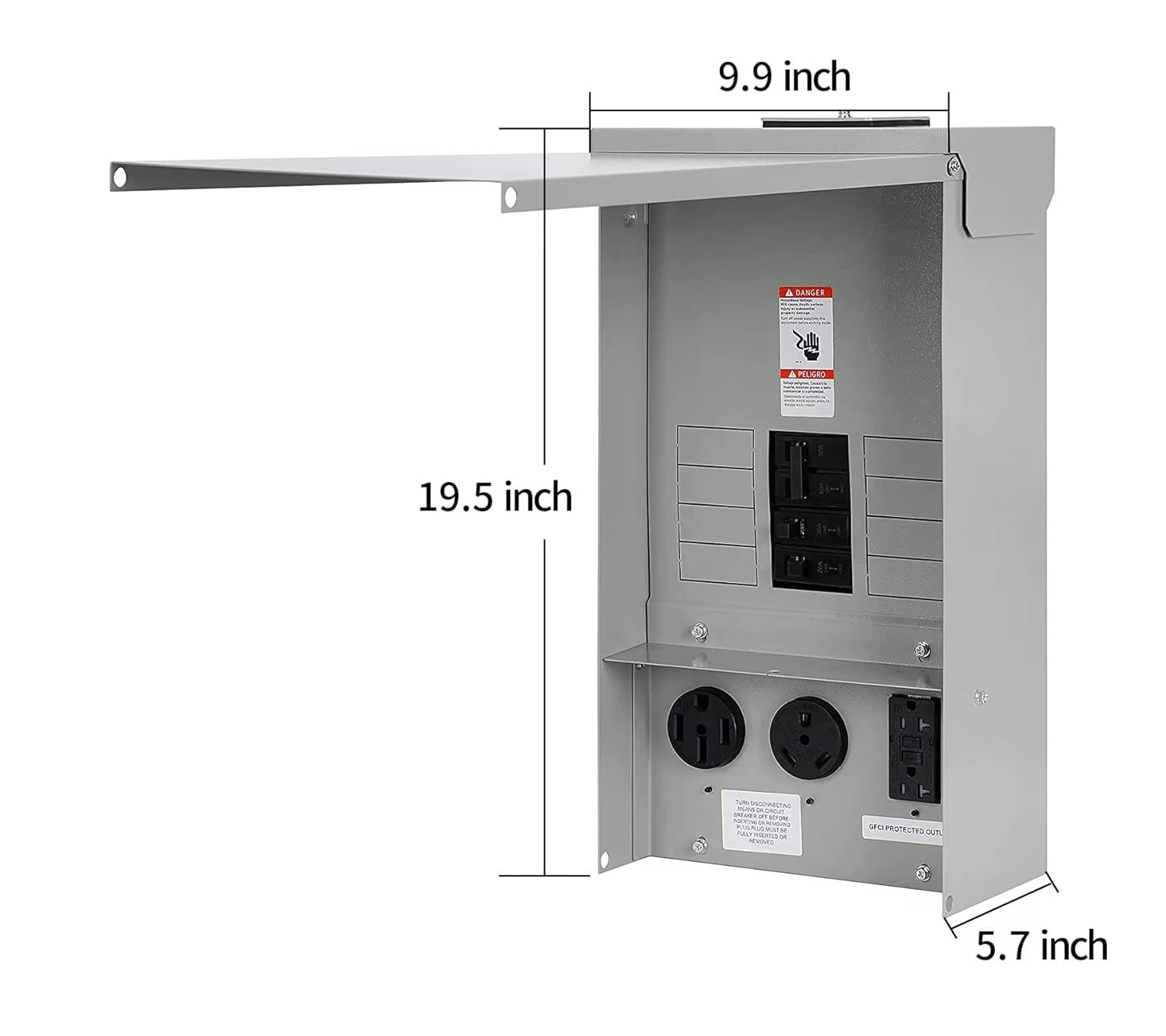 Ben's Deals Electrical Panel RV Electrical Outlet Panel with Breaker - UL Listed