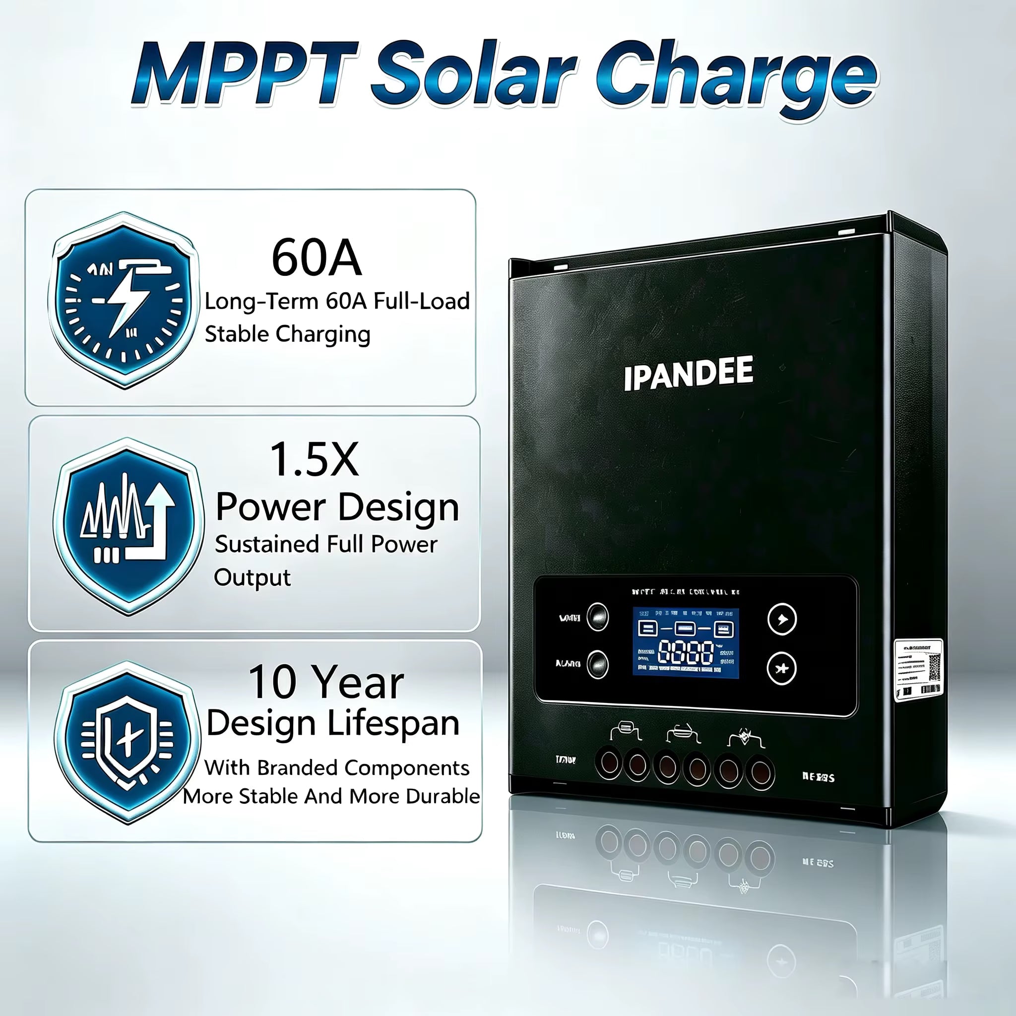 Ben's Deals Solar Charge Controllers and Inverters Ipandee 12V/24V/36V/48V Auto MPPT 60A Solar Charge Controller - In Store Offer Only