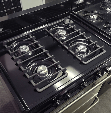 Ben's Deals Propane Range /Stove Kodiak 30" Propane Range Black w/Stainless Steel Battery Ignition w/ Cast Iron Grates