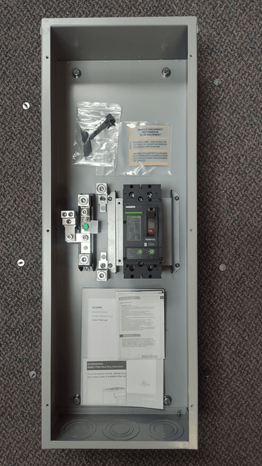 Ben's Deals Solar Power Kits Noark E3R-2AM2N250T22L | Double-Pole UL Listed 250A DC Breaker with Enclosure