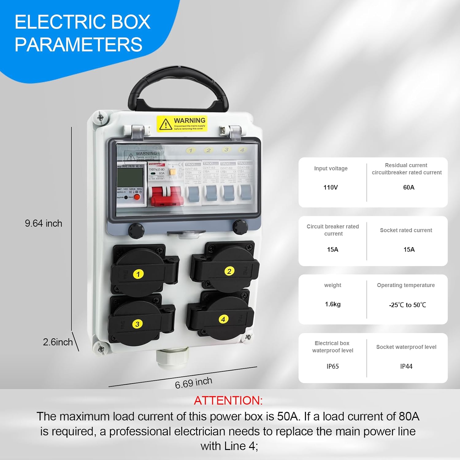 Ben's Deals Solar Accessories Power Distribution Box | 110V