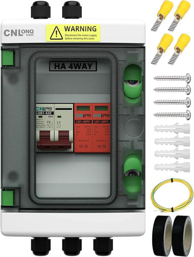 Ben's Deals Circuit Breaker Solar Disconnect Switch 40 Amp DC 500V Circuit Breaker| 1 In 1 Out