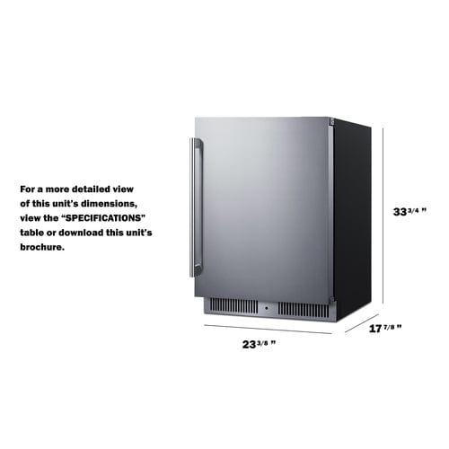 Ben's Deals Summit SDHR2444 24" Wide Built-In All-Refrigerator