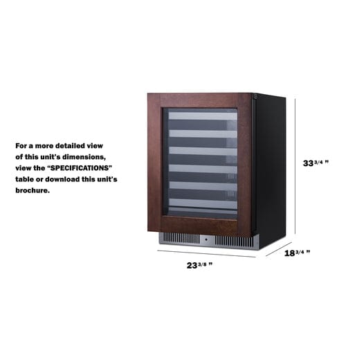Ben's Deals Summit SDHW2442PNR 24" Wide Built-In Wine Cellar (Panel Not Included)