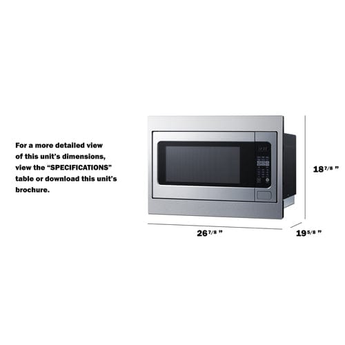 Ben&#39;s Deals Summit SMBI27TK27 27&quot; Wide Built-In Microwave (Trim Kit Included)