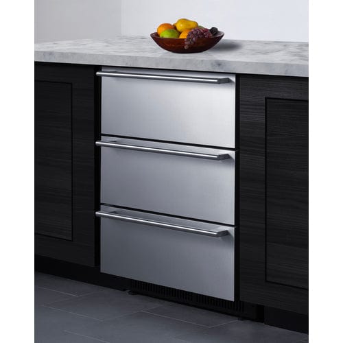 Ben's Deals Summit SP6DS3DOS 24" Wide Built-In 3-Drawer Outdoor All-Refrigerator