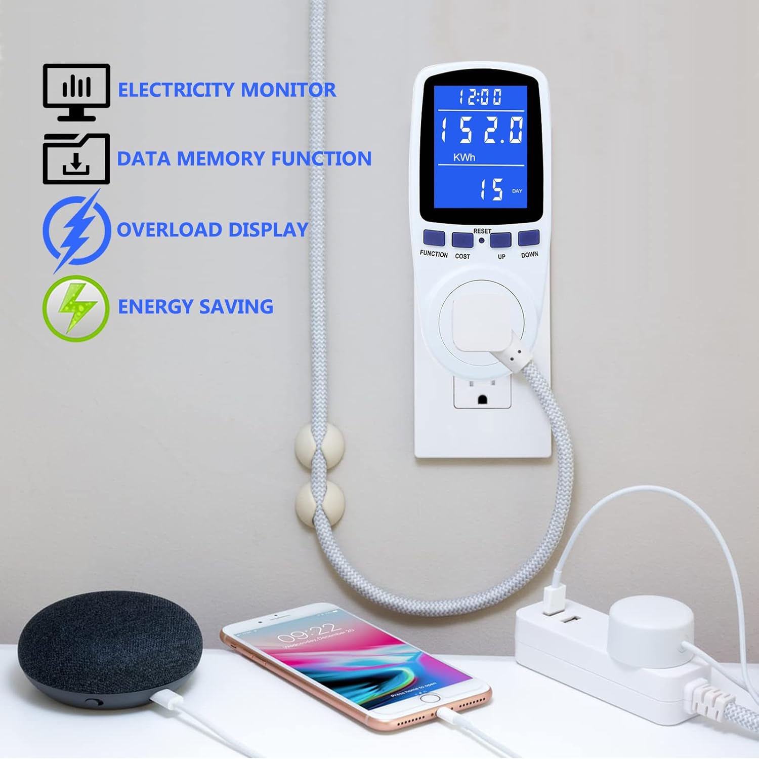 Ben's Deals Upgraded Watt Power Meter Plug Home Electrical Usage Monitor Consumption