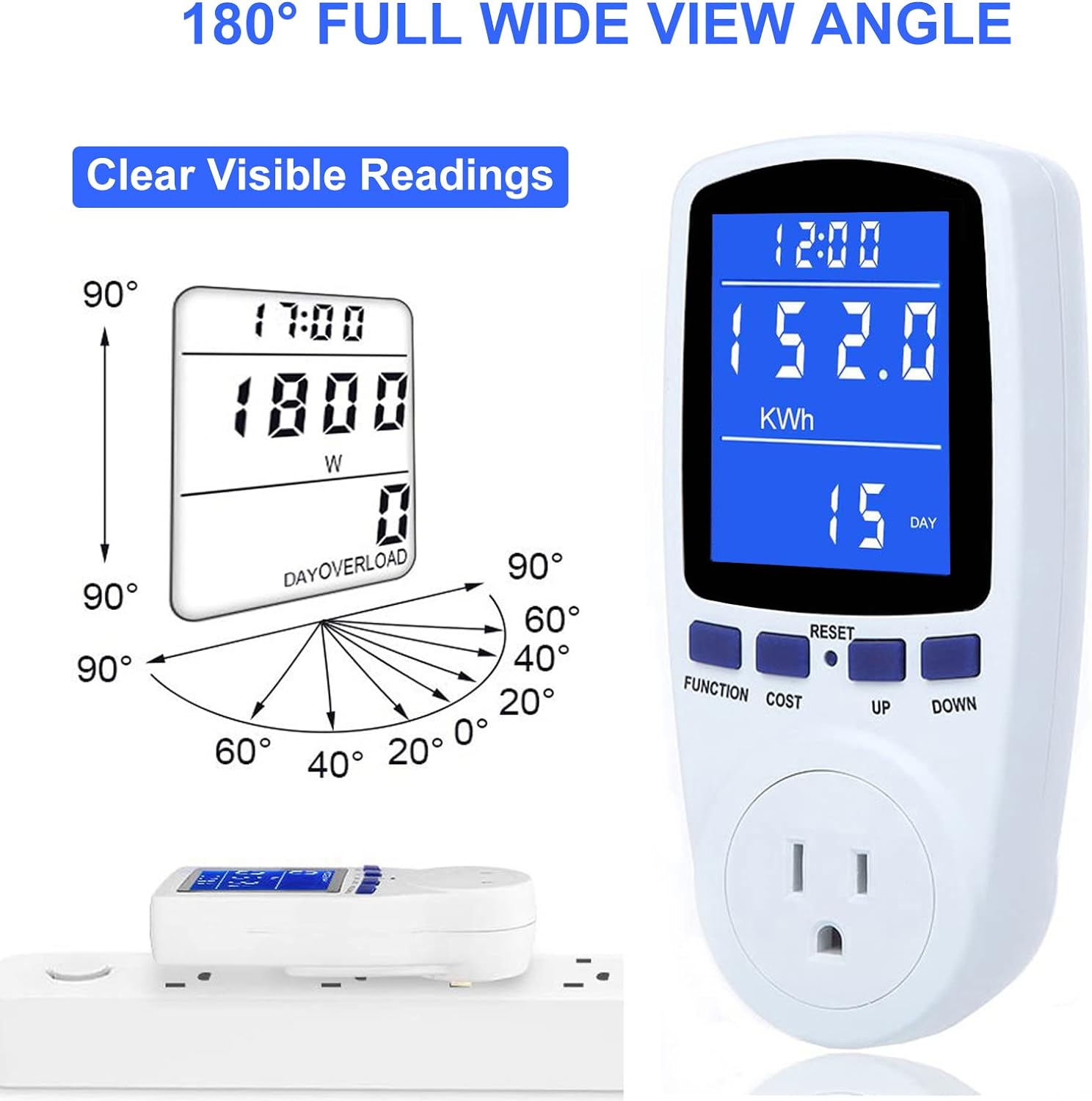 Ben's Deals Upgraded Watt Power Meter Plug Home Electrical Usage Monitor Consumption