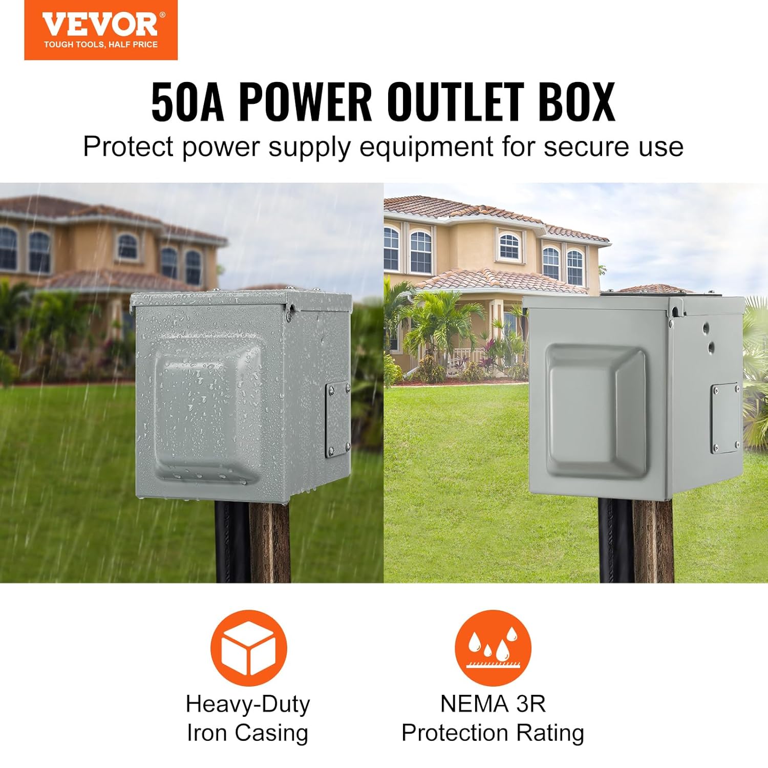 Ben's Deals VEVOR 50 Amp RV Power Outlet Box | 125/250V