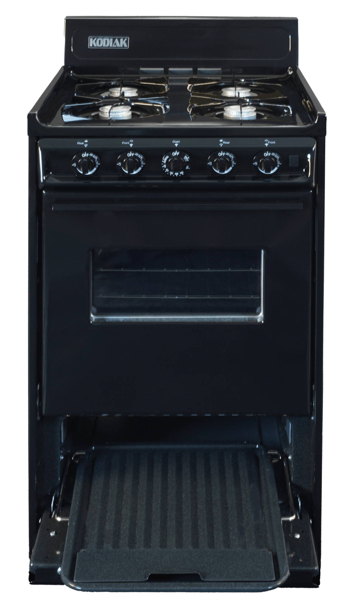 Ben&#39;s Discount Supply Propane Range /Stove Kodiak 20&quot; Propane Range (Black) - Battery Ignition with Viewing Window TLM110-CPV