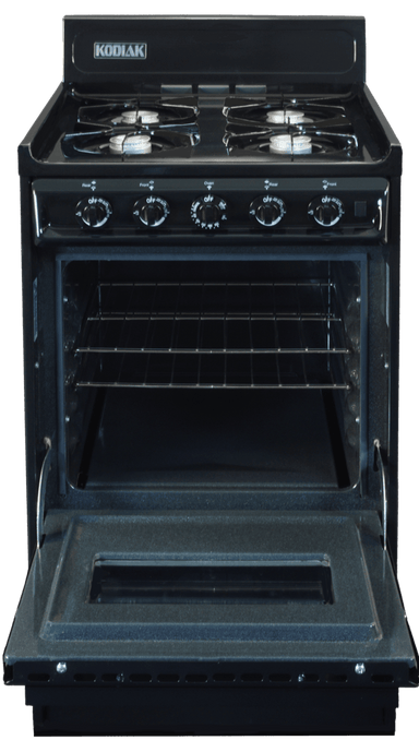 Ben's Discount Supply Propane Range /Stove Kodiak 20" Propane Range (Black) - Battery Ignition with Viewing Window TLM110-CPV
