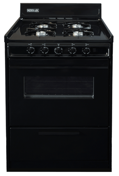 Ben's Discount Supply Propane Range /Stove Kodiak 24" Propane Range (Black) - Battery Ignition with Viewing Window TLM610-CPV