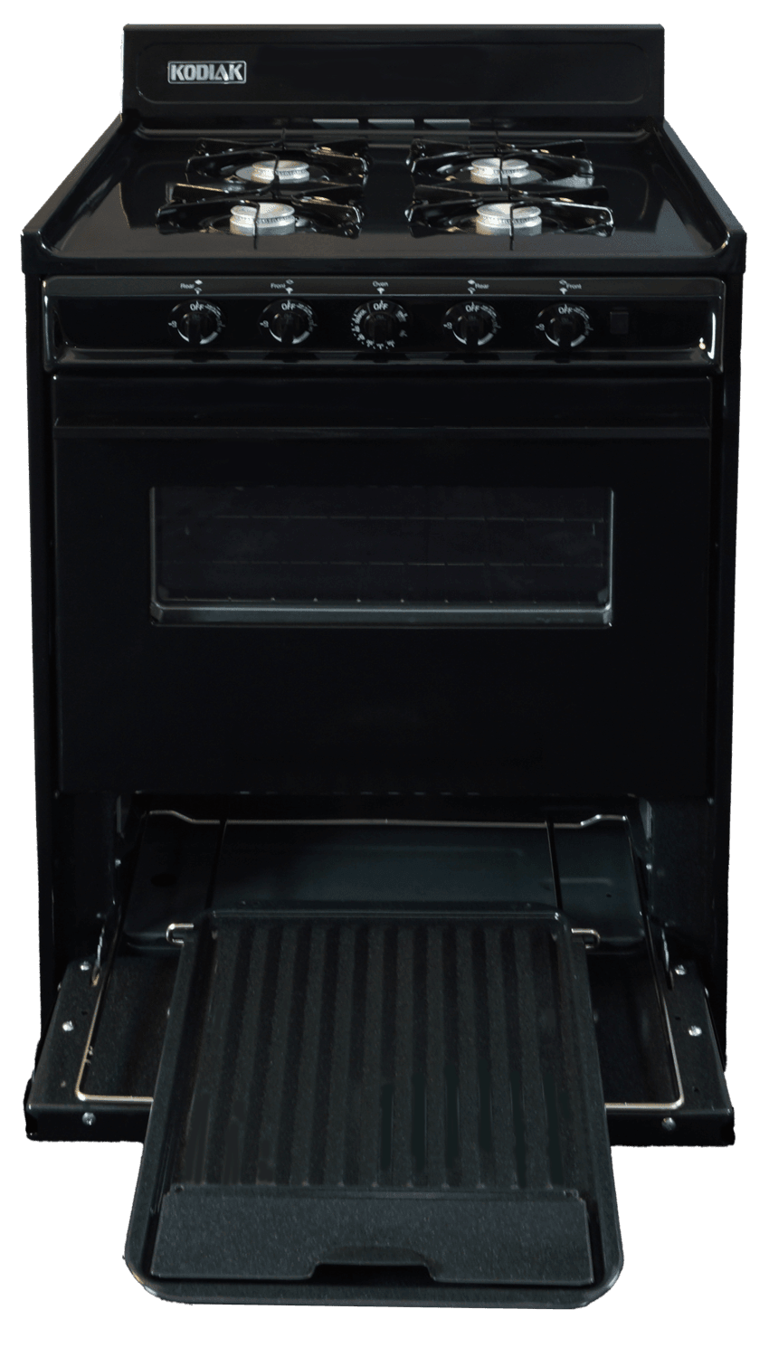 Ben&#39;s Discount Supply Propane Range /Stove Kodiak 24&quot; Propane Range (Black) - Battery Ignition with Viewing Window TLM610-CPV