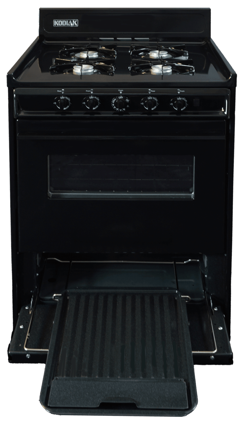 Ben's Discount Supply Propane Range /Stove Kodiak 24" Propane Range (Black) - Battery Ignition with Viewing Window TLM610-CPV