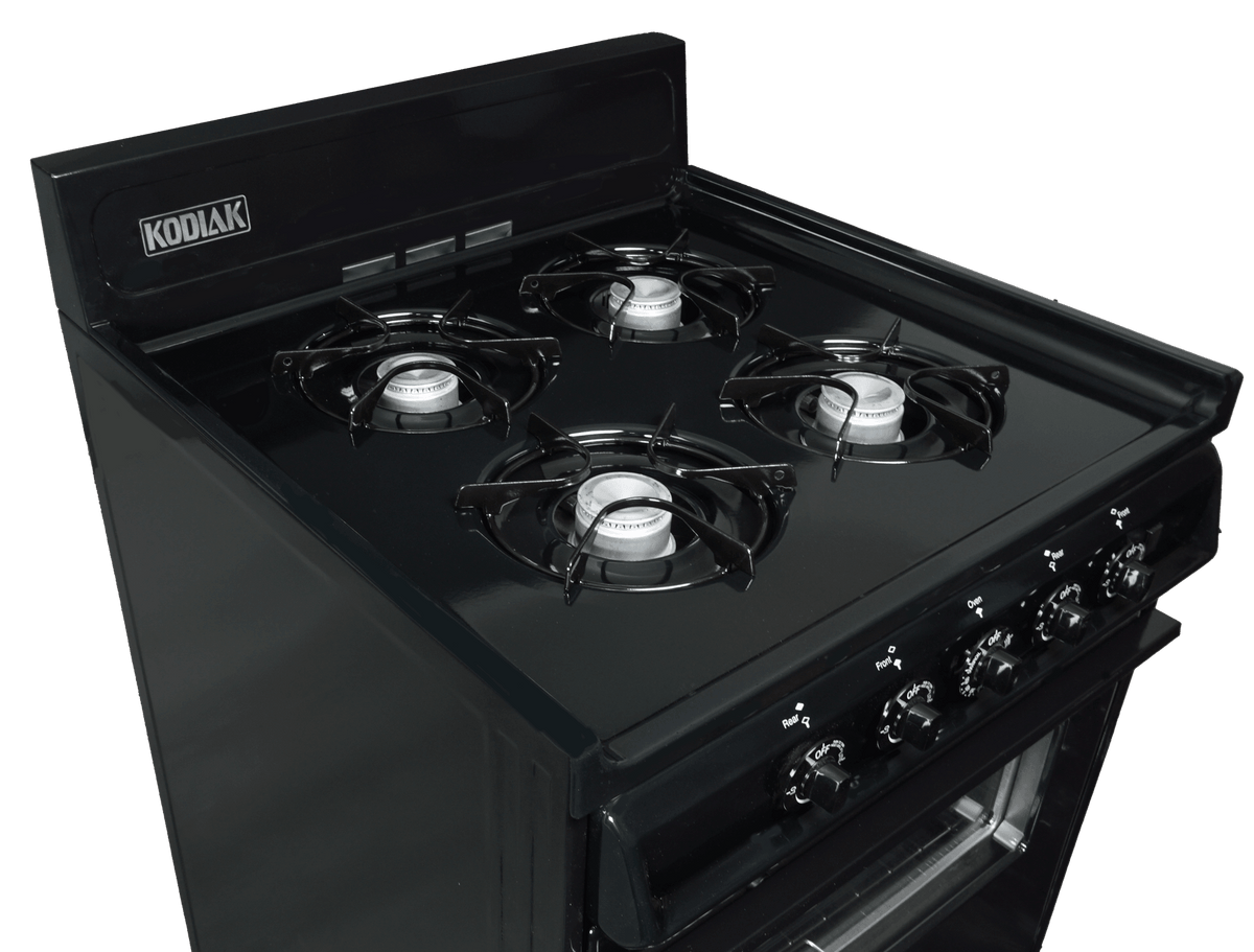 Ben&#39;s Discount Supply Propane Range /Stove Kodiak 24&quot; Propane Range (Black) - Battery Ignition with Viewing Window TLM610-CPV