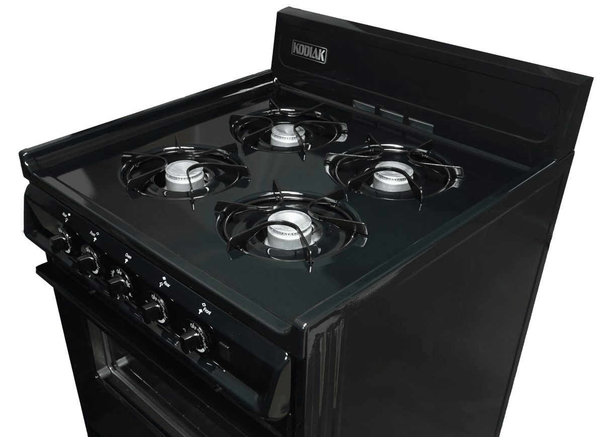 Ben&#39;s Discount Supply Propane Range /Stove Kodiak 24&quot; Propane Range (Black) - Battery Ignition with Viewing Window TLM610-CPV