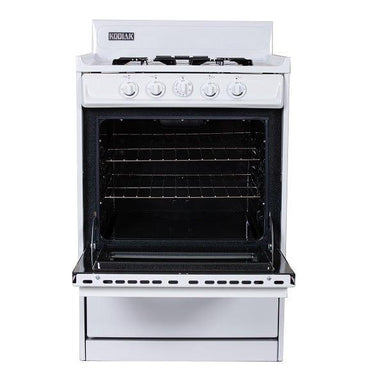 Ben's Discount Supply Propane Range /Stove Kodiak 24" Propane Range (White) - Battery Ignition with Viewing Window WLM610-PV