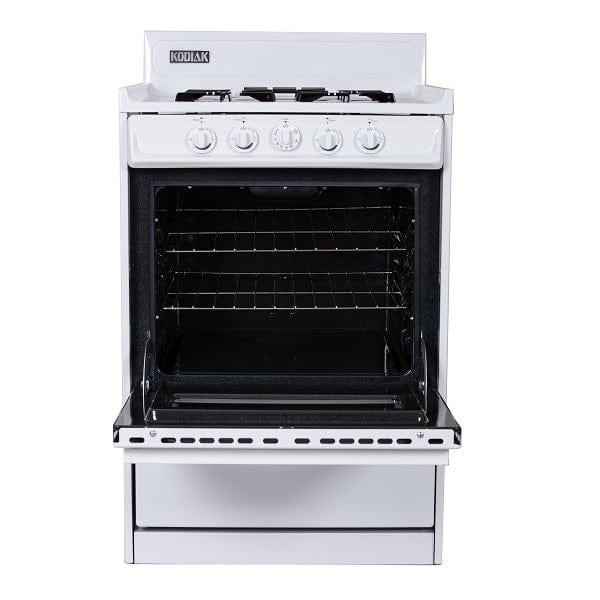 Ben's Discount Supply Propane Range /Stove Kodiak 24" Propane Range (White) - Battery Ignition with Viewing Window WLM610-PV