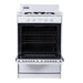 Ben's Discount Supply Propane Range /Stove Kodiak 24" Propane Range (White) - Battery Ignition with Viewing Window WLM610-PV