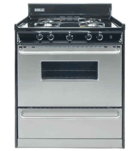 Ben&#39;s Discount Supply Propane Range /Stove Kodiak 30&quot; Propane Range (Black w/Stainless Steel Front) Battery Ignition with Viewing Window TLM210-BPV